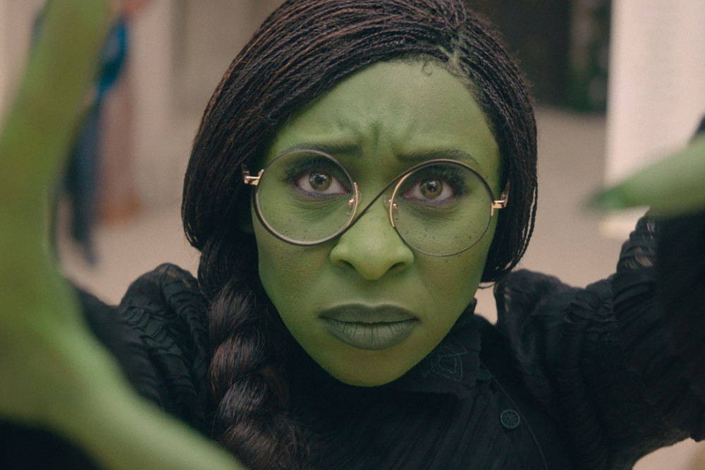 Cynthia Erivo dons green make-up for her role in Wicked