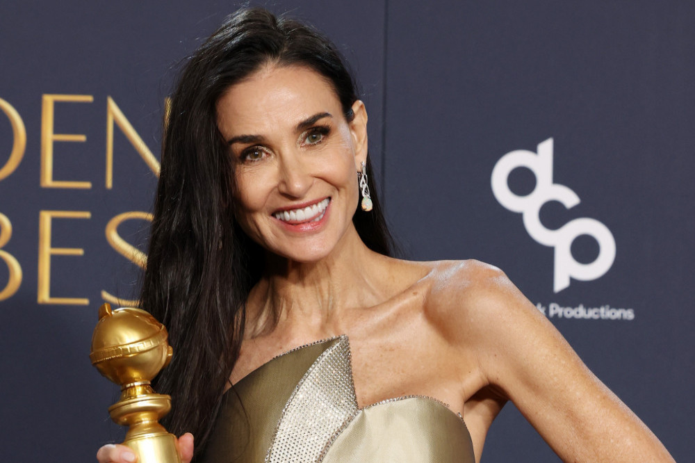 Demi Moore at the Golden Globe awards