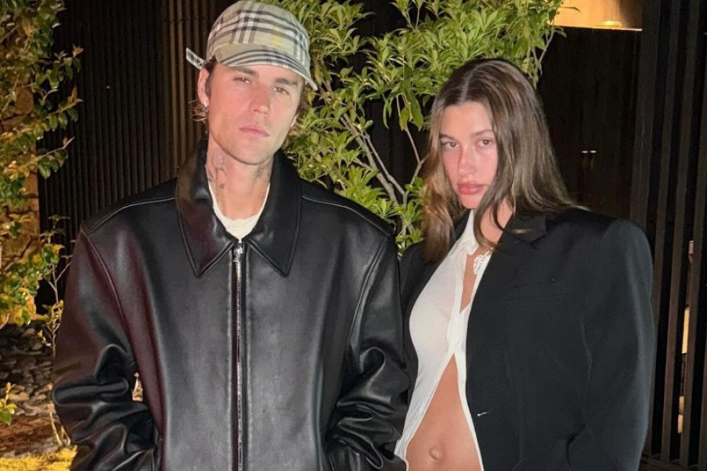 Hailey Bieber shot her new Saint Lauren promotion while four months pregnant with her and husband Justin Bieber’s first child