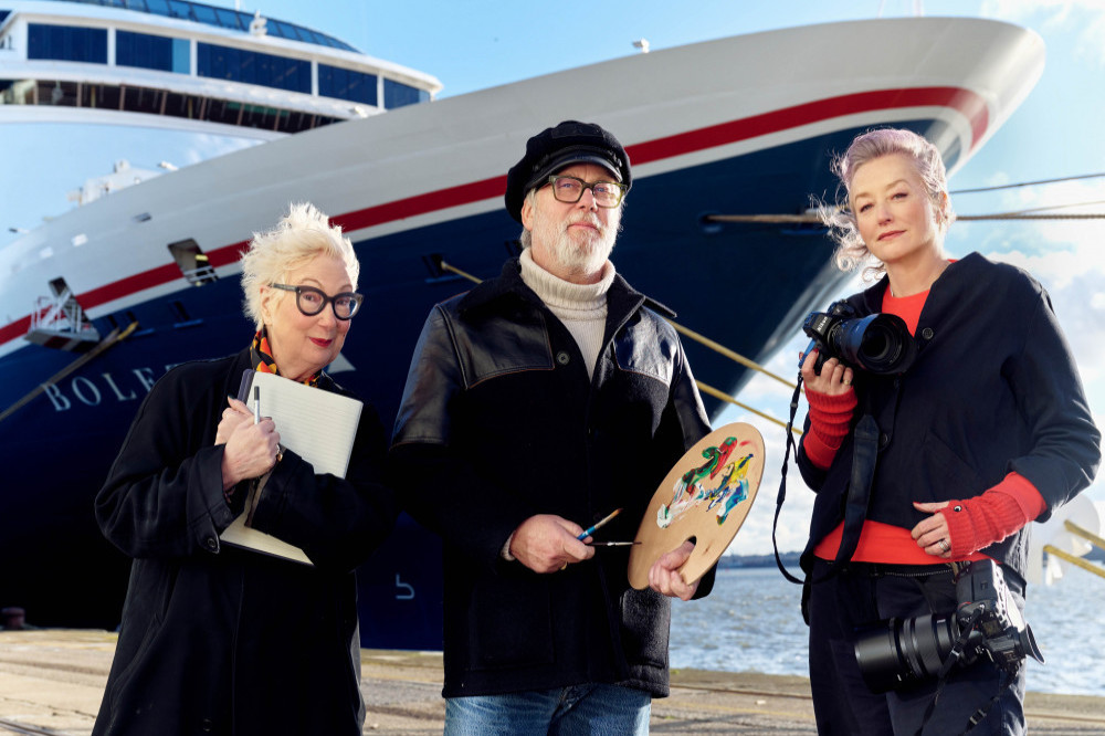 Jenny Eclair, Jim Moir and Scarlet Page made the cruise industry's first Moments Crew