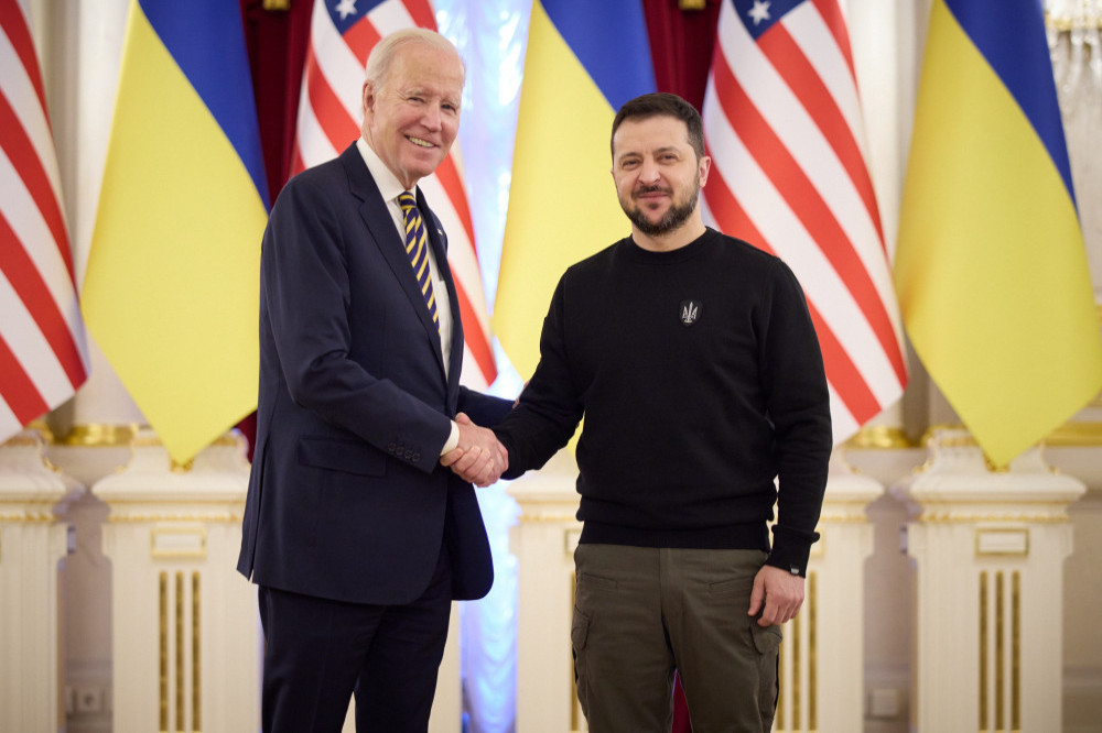 Joe Biden meets Volodymyr Zelensky in Kyiv