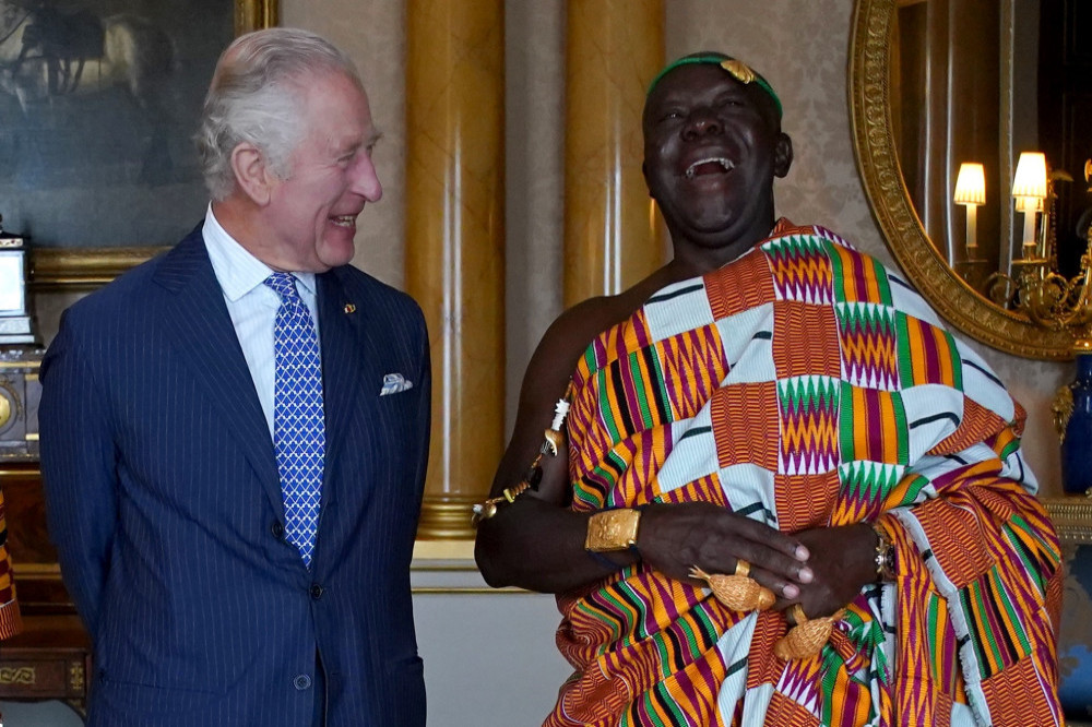 King Charles had a laugh ahead of his coronation when he met his Ghanaian counterpart, Ashanti King Otumfuo Osei Tutu II