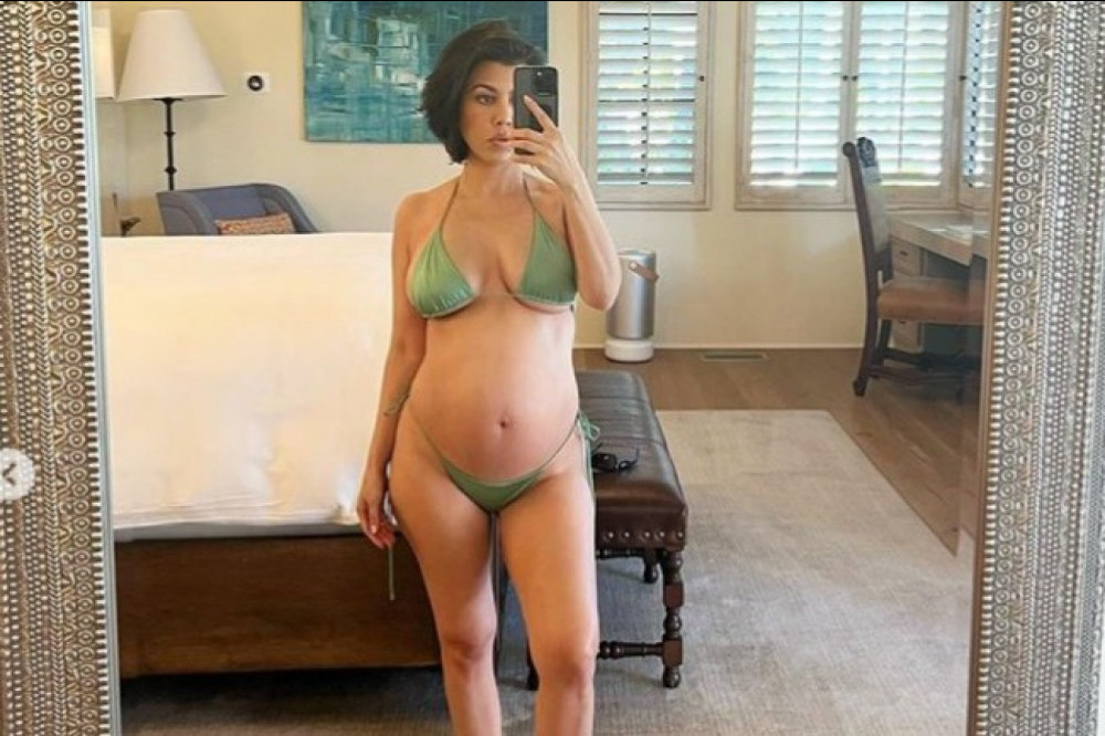 Kourtney Kardashian displays baby bump in bikini selfie [Instagram}