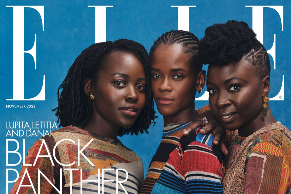 Lupita Nyong'o, Letitia Wright and Danai Gurira cover ELLE UK (c) Shaniqwa Jarvis/ ELLE UK