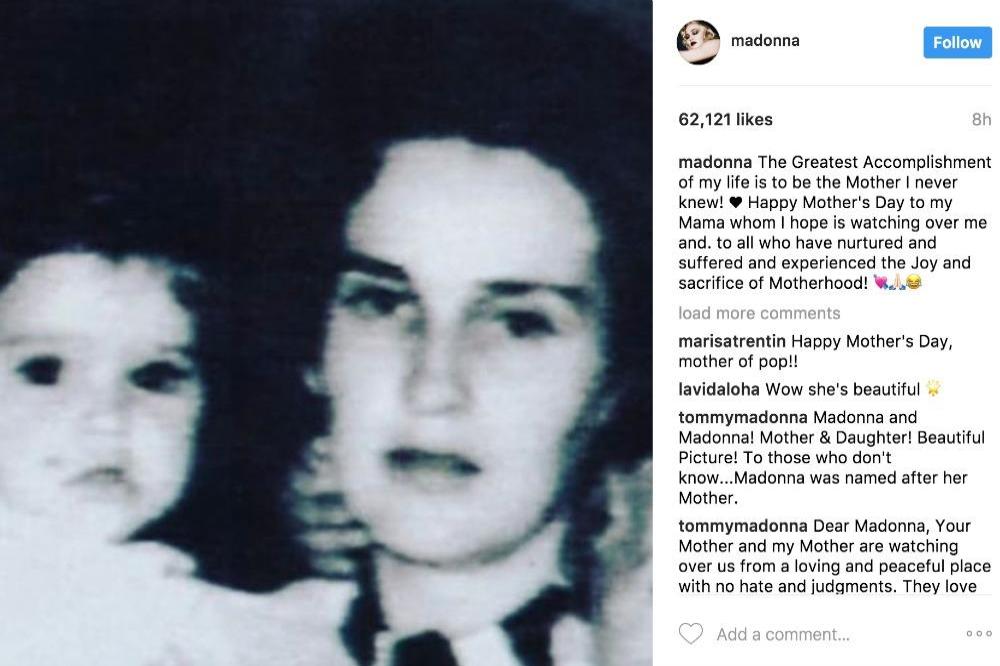 Madonna and her mother via Instagram