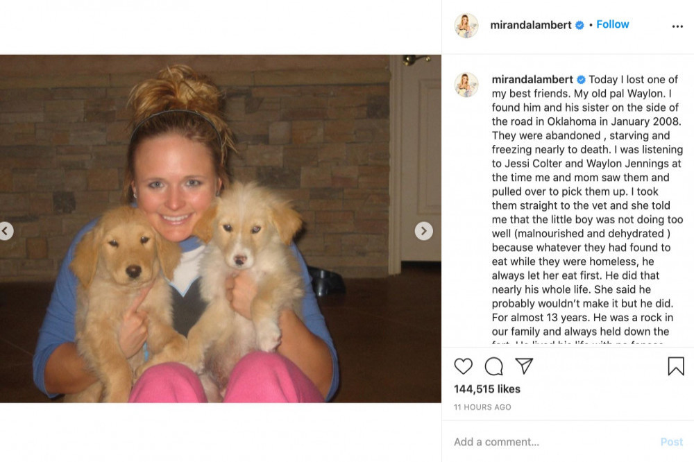 Miranda Lambert's Instagram (c) post