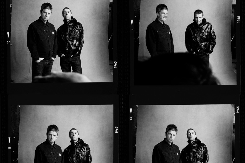 Noel and Liam Gallagher picture smiling together in new Oasis photoshoot