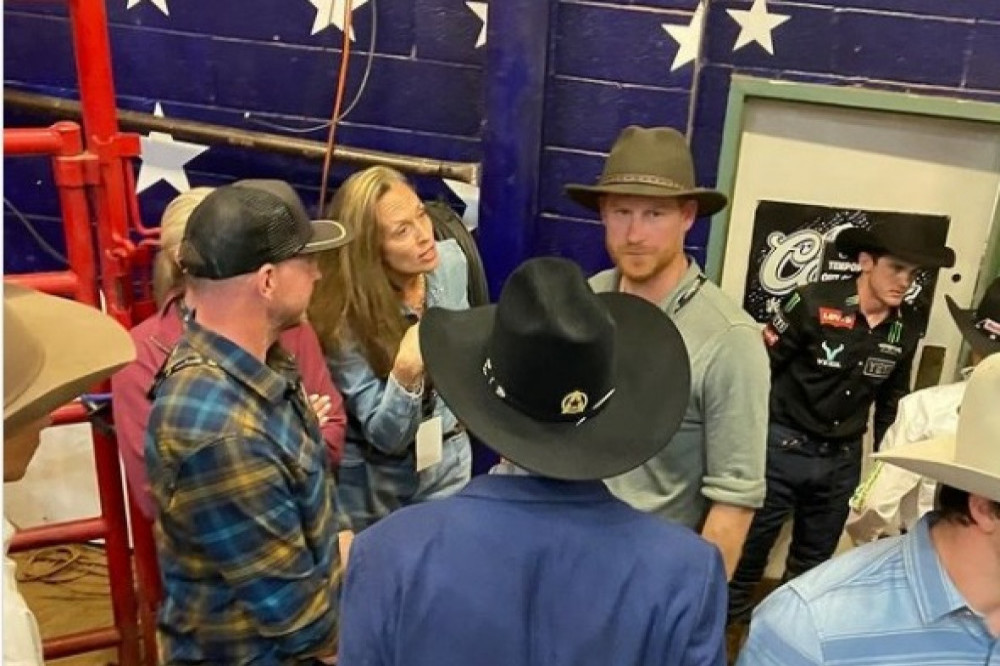 Prince Harry at the rodeo (c) Instagram/stockyardsrodeosecretary