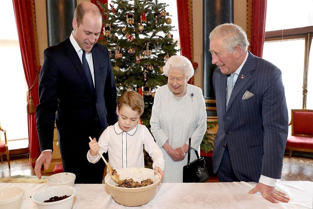 Prince William, Prince George, Queen Elizabeth and Prince Charles