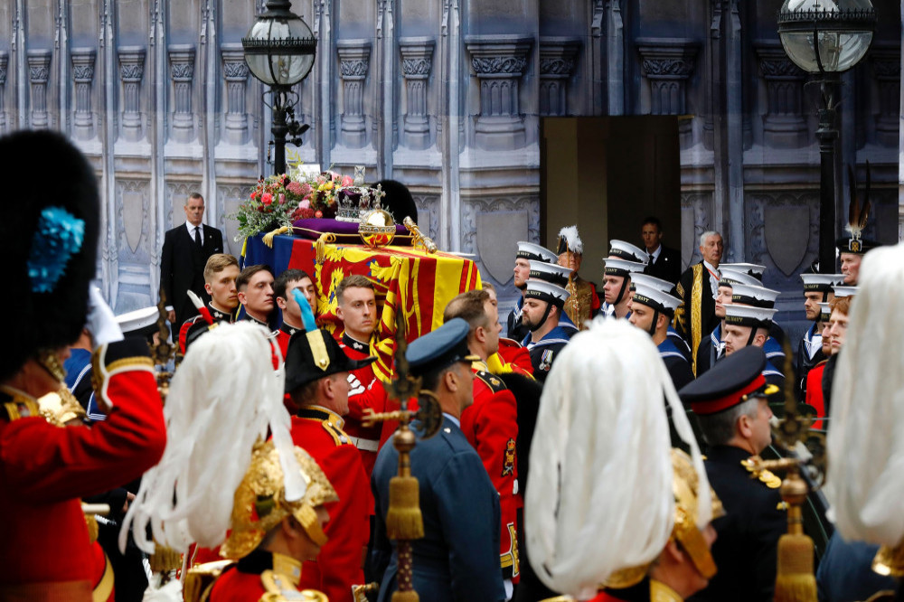 Queen Elizabeth's coffin has left Westminster Abbey