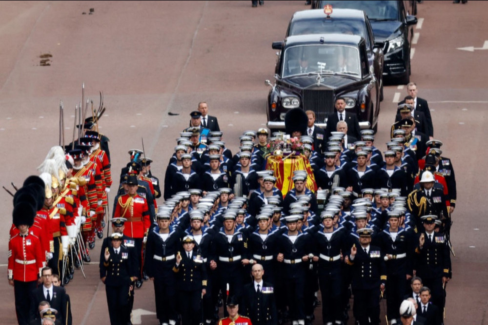 Queen Elizabeth's funeral cortege