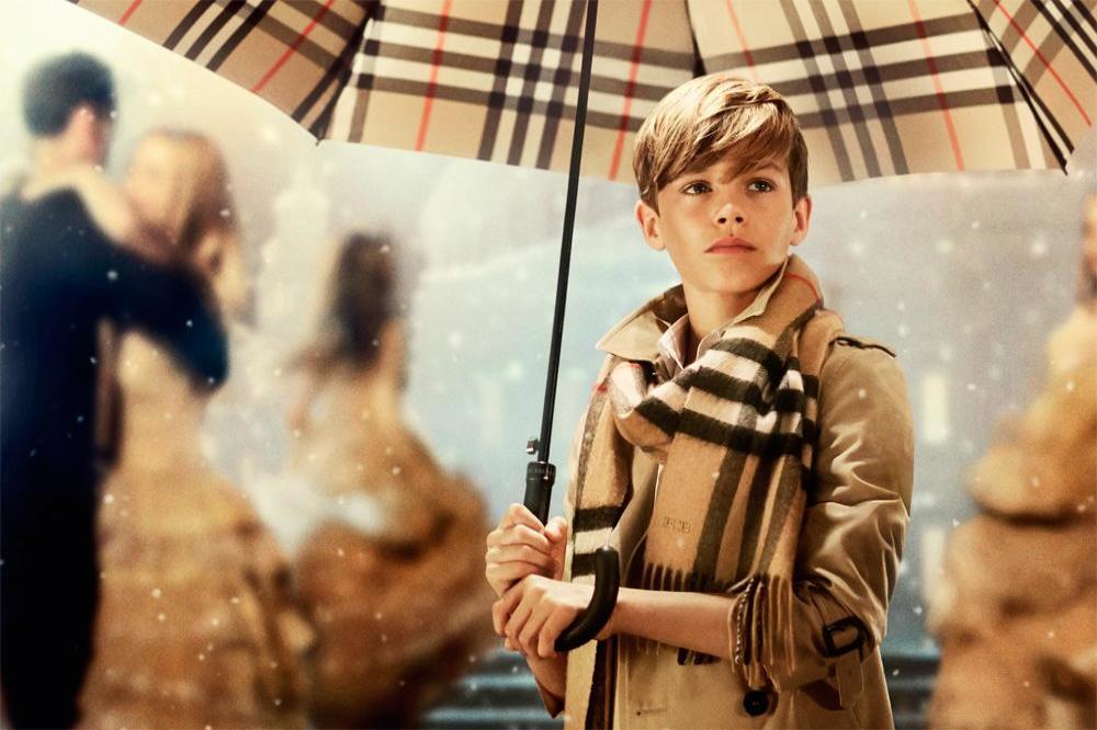 Romeo Beckham stars in the Burberry Christmas campaign