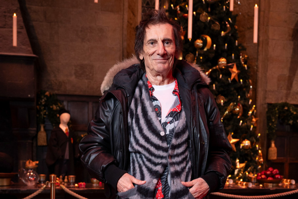 Ronnie Wood stepped out to attend the spectacular 2024 launch of the Hogwarts in the Snow feature at Warner Bros. Studio Tour London - The Making of Harry Potter