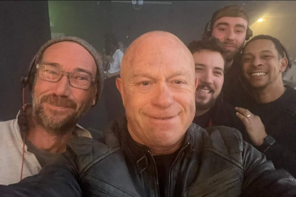 Ross Kemp with some of the EastEnders crew