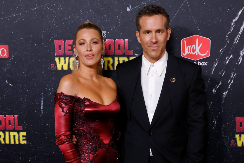 Ryan Reynolds and wife Blake Lively at the premiere of his new movie Deadpool and Wolverine