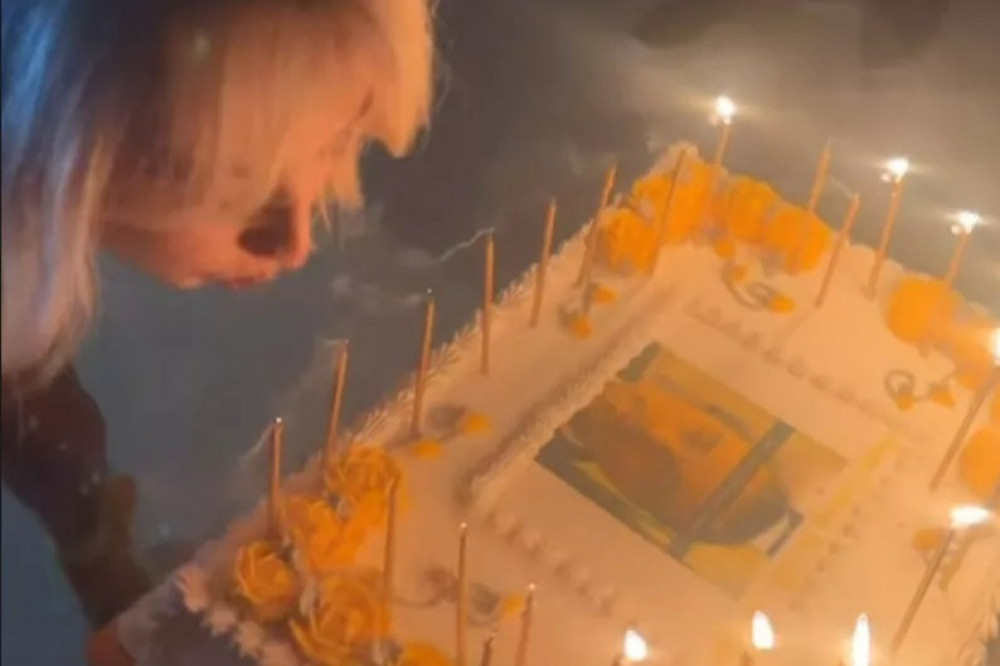 Sabrina Carpenter had a Leonardo DiCaprio-themed birthday cake (c) Instagram