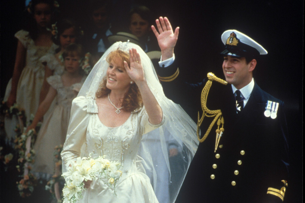 Sarah Ferguson and Prince Andrew on their wedding day in July 1986