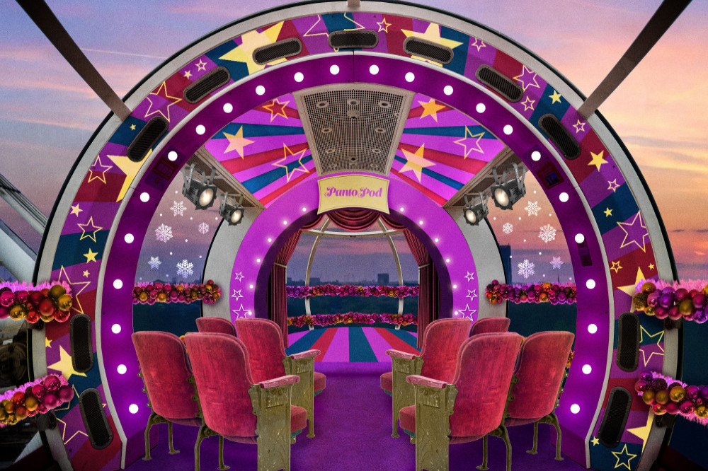 The 'Christmas Panto Pod' will feature on the London Eye this December