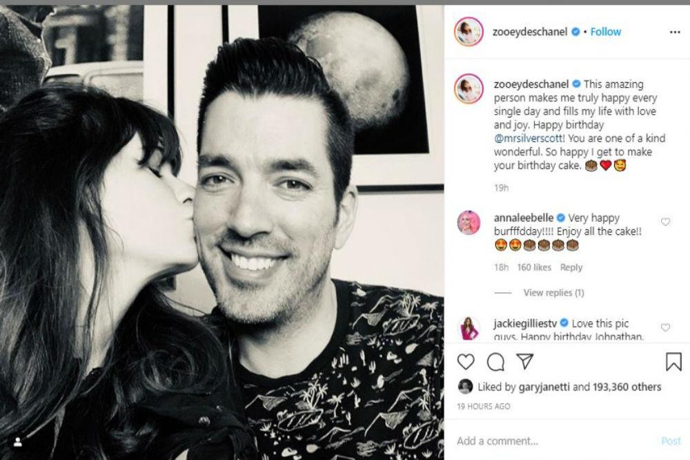 Zooey Deschanel and Jonathan Scott (c) Instagram