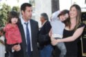 Adam Sandler with his family receiving his Walk of Fame