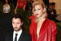 Anthony Vaccarello with Anja Rubik