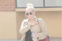 Ashlee Simpson leaving the gym