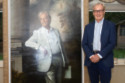 Bill Roache with his portrait