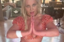 Britney Spears has sparked more concerns among fans by sporting a bandage on her arm and apparent cuts on her arm after dancing with a pair of huge knives