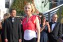 Cate Blanchett looks beautiful in the red, white and black gown
