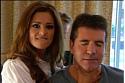 Cheryl Cole grabbing Simon Cowell's throat (c) Instagram