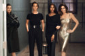 Cindy Crawford, Christy Turlington, Linda Evangelista and Naomi Campbell walked in a Vogue fashion show