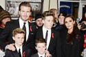 David and Victoria Beckham with sons Brooklyn, Romeo and Cruz