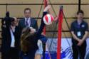 Duchess Catherine playing volleyball at the Olympic Park