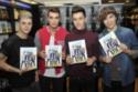 Josh Cuthbert, JJ Hamblett and George Shelley at their book launch