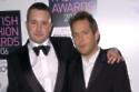 Kim Jones with actor Tom Hollander