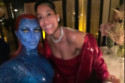 Kim Kardashian dressed as Mystique without realising Tracee Ellis Ross' party wasn't Halloween themed (c) Instagram