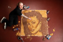 Nathan Wyburn has created a portrait of Alesha Dixon from biscuits