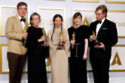 Nomadland producers Peter Spears, Frances McDormand, Chloe Zhao, Mollye Asher and Dan Janvey