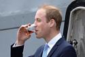 Prince William enjoys a tot of rum