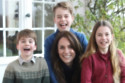 Princess of Wales poses alongside her three children