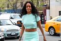 Rihanna looked stylish in her matching two-piece