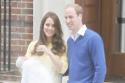 Britain's Duke and Duchess of Cambridge with Princess Charlotte