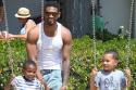 Usher with his sons