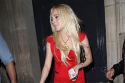 Linday Lohan arriving at court