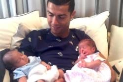 Cristiano Ronaldo shares photo of twins