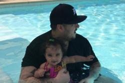 Rob Kardashian goes swimming with Dream