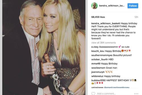 Kendra Wilkinson wishes Hugh Hefner a happy birthday