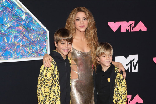 Shakira thanks sons for 'cheering her up'