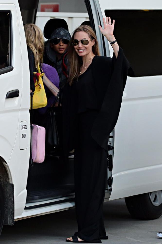 Angelina Jolie at Sydney airport