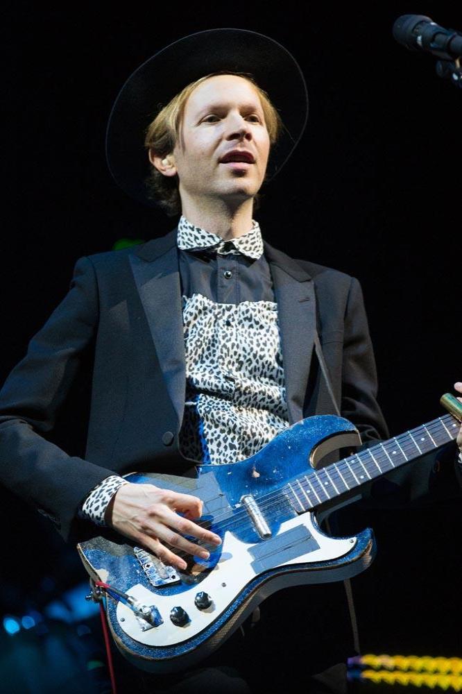 Beck performing